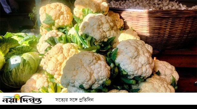 সাঘাটায় ১ মণ ফুলকপি ১০০ টাকা