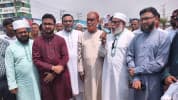 ভোগড়া বাইপাসে লং মার্চের প্রথম পথসভাস্থল পরিদর্শনে জামায়াত নেতারা