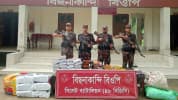 সিলেট সীমান্তে বিপুল পরিমাণে ভারতীয় পণ্য জব্দ
