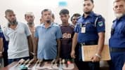 নড়াইলে আদালতে হাজিরা দিতে এসে অস্ত্রসহ গ্রেফতার ১১