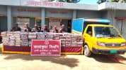 ফেনীতে বিপুল পরিমাণ ভারতীয় পণ্যসহ কাভার্ড ভ্যান জব্দ