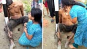 চুরির অভিযোগে খুঁটিতে বাঁধা বাবা, রুটি-চা নিয়ে ছুটে এলো ছোট্ট মেয়ে