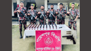 জীবননগর সীমান্তে বিজিবির অভিযানে দেশী পিস্তল, গুলি ও মাদক উদ্ধার