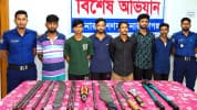 সোনারগাঁওয়ে ডাকাতির প্রস্তুতিকালে অস্ত্র ও সিএনজিসহ আটক ৬