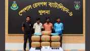 মোংলায় এসআরবি-৬-এর বিশেষ অভিযান ৭৫ কেজি গাঁজাসহ গ্রেফতার ৪