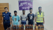 নওগাঁয় ১ হাজার লিটার ওয়াশসহ ৩ মাদককারবারি গ্রেফতার