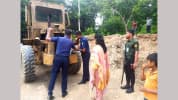 পানছড়িতে পাহাড় কাটার দায়ে জরিমানা, এক্সকাভেটর জব্দ