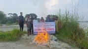 উজিরপুরে লক্ষাধিক টাকার অবৈধ জাল জব্দ