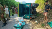 রাঙ্গামাটিতে চাঁদের গাড়ি উল্টে আহত ৭