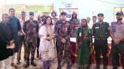 দীঘিনালায় বিজিবি অধিনায়কের পূজা মণ্ডপ পরিদর্শন