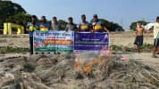 পদ্মায় যৌথ অভিযানে ইলিশসহ ৩০ হাজার মিটার কারেন্ট জাল জব্দ