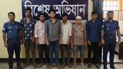 পাঁচ মাদকসেবীকে বিভিন্ন মেয়াদে কারাদণ্ড
