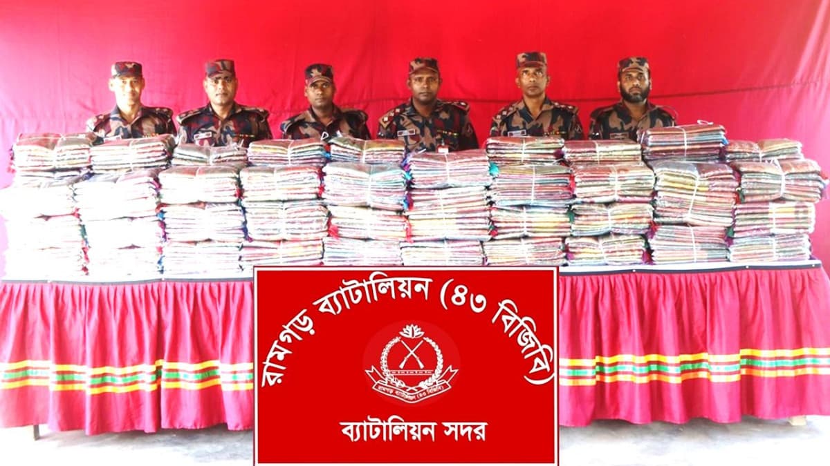 মিরসরাইয়ে ৪৮৪ পিস ভারতীয় শাড়ি জব্দ