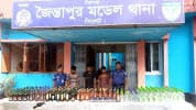 সিলেটে বিপুল পরিমাণ বিদেশী মদ, ফেনসিডিল ও ইয়াবাসহ আটক ৩