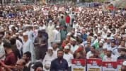 বায়তুল মোকাররমের দক্ষিণ গেটে ১১ দলীয় ঐক্যের লংমার্চ শুরু